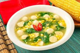 Sup Sayur Bayam Jagung Manis